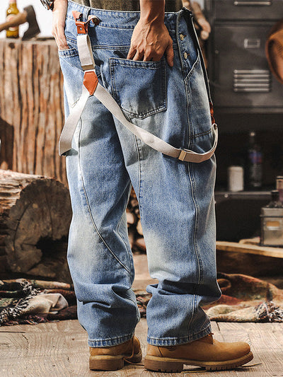 Men's Classic Workwear Denim Overalls