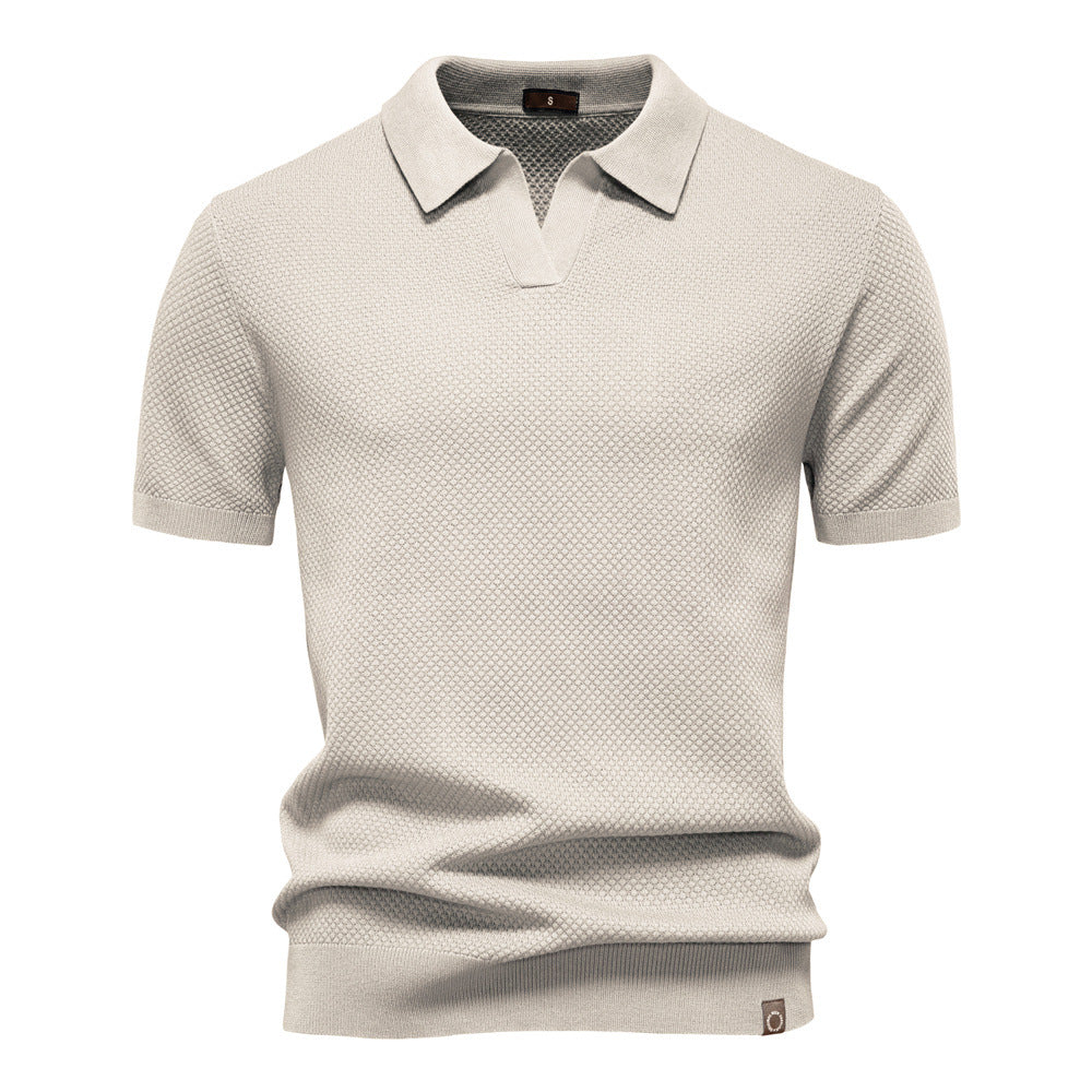 LOREN – Men’s Mesh Textured Polo Shirt