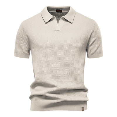 LOREN – Men’s Mesh Textured Polo Shirt