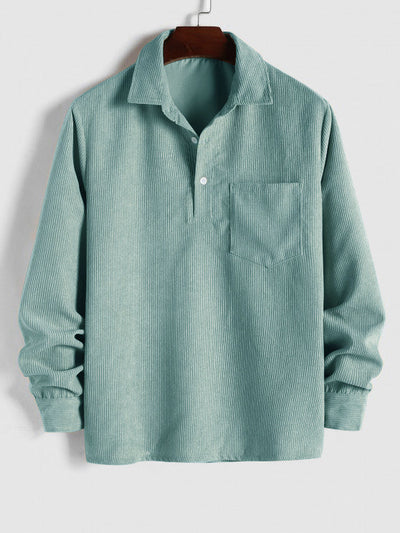WEXFORD – Men’s Half-Button Corduroy Long Sleeve Shirt