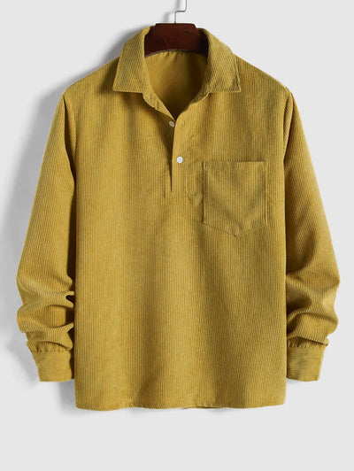 WEXFORD – Men’s Half-Button Corduroy Long Sleeve Shirt