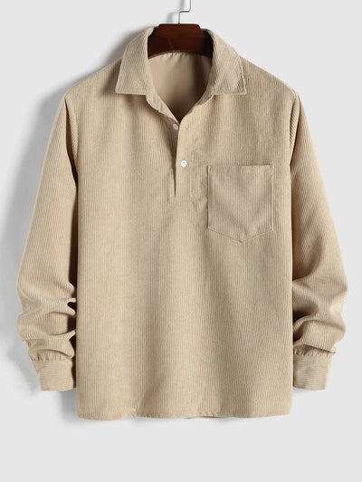 WEXFORD – Men’s Half-Button Corduroy Long Sleeve Shirt