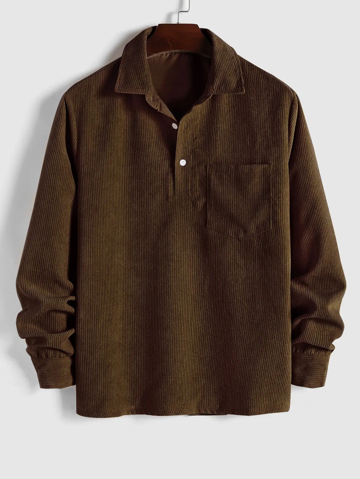 WEXFORD – Men’s Half-Button Corduroy Long Sleeve Shirt