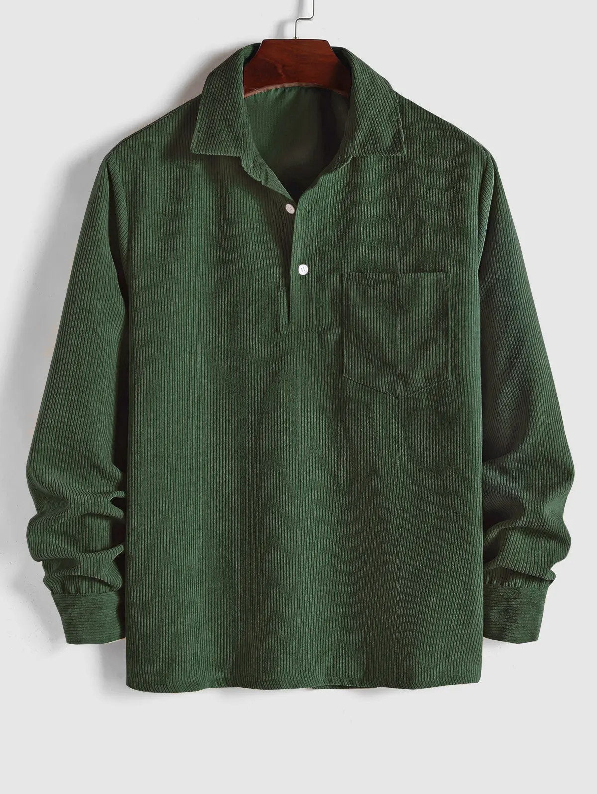 WEXFORD – Men’s Half-Button Corduroy Long Sleeve Shirt