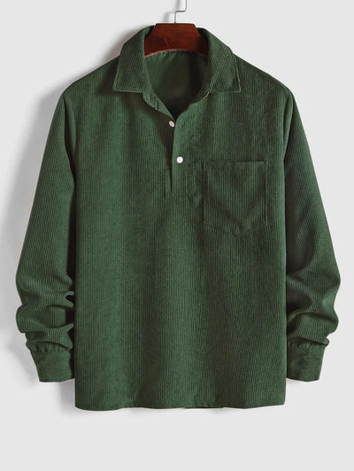 WEXFORD – Men’s Half-Button Corduroy Long Sleeve Shirt
