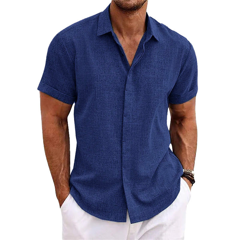TAREN – Men’s Cotton-Linen Short Sleeve Shirt