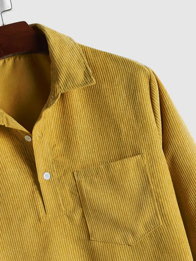 WEXFORD – Men’s Half-Button Corduroy Long Sleeve Shirt