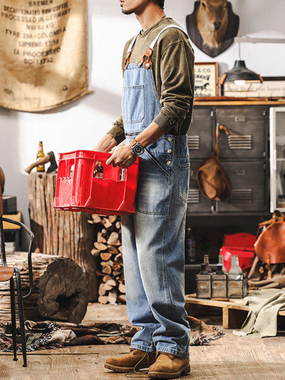 Men's Classic Workwear Denim Overalls