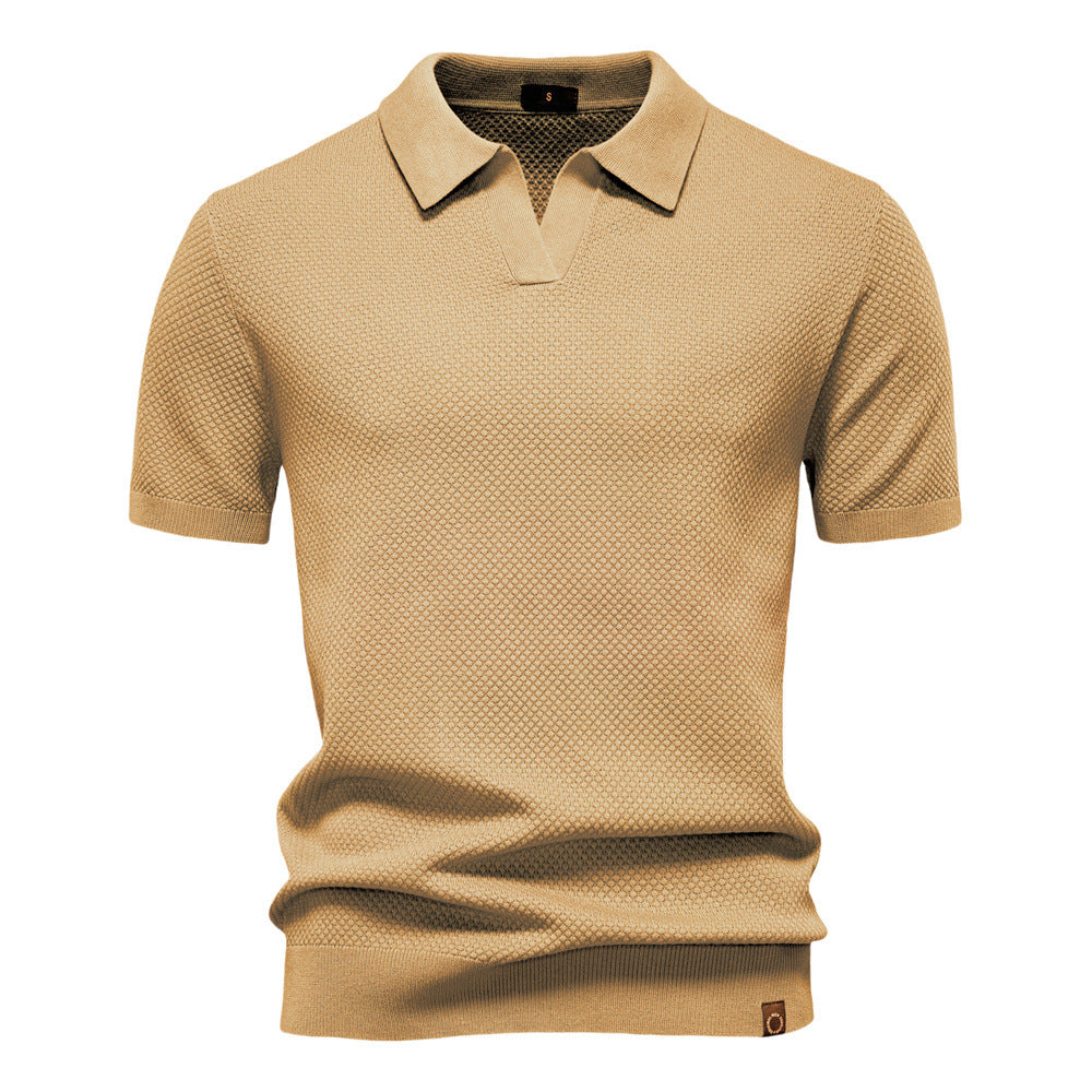 LOREN – Men’s Mesh Textured Polo Shirt