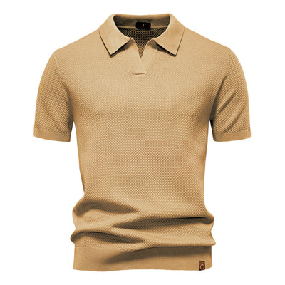 LOREN – Men’s Mesh Textured Polo Shirt