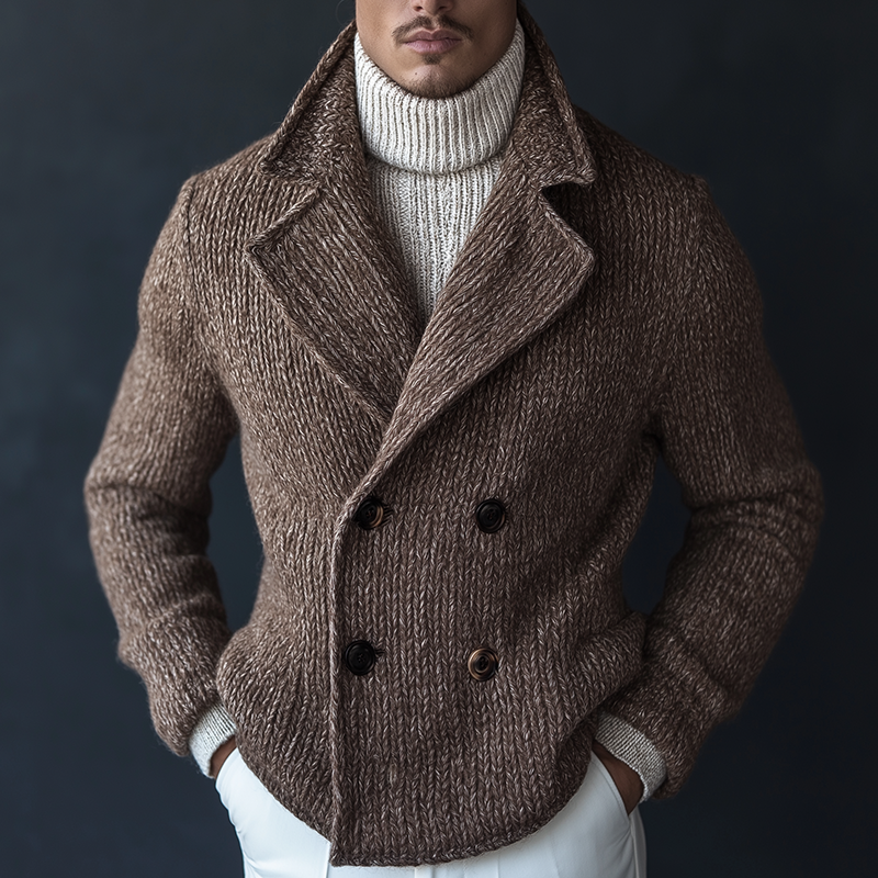 HAYDEN – Men’s Vintage Knit Double-Breasted Jacket