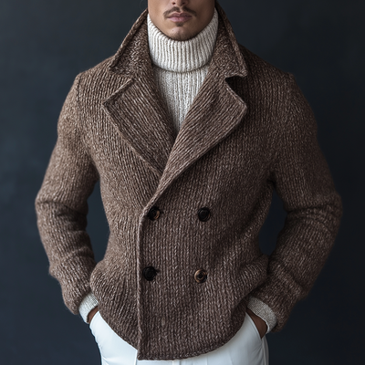 HAYDEN – Men’s Vintage Knit Double-Breasted Jacket