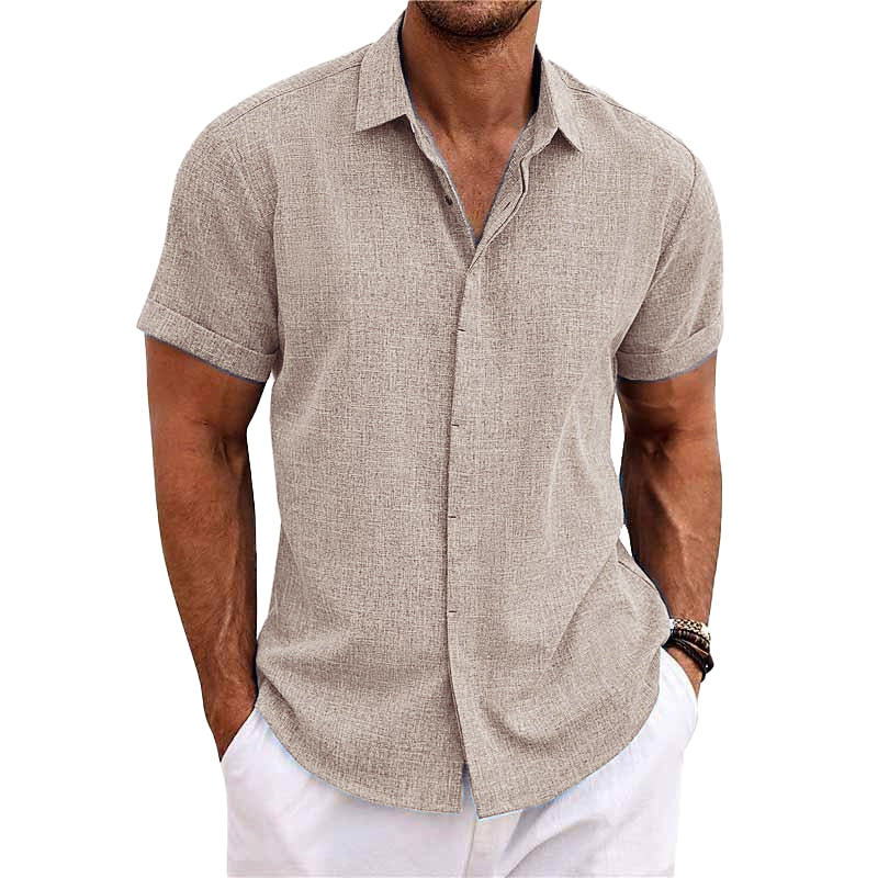 TAREN – Men’s Cotton-Linen Short Sleeve Shirt
