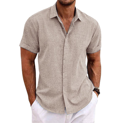 TAREN – Men’s Cotton-Linen Short Sleeve Shirt