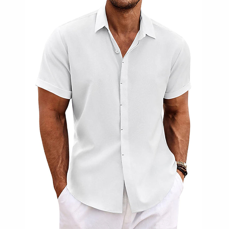 TAREN – Men’s Cotton-Linen Short Sleeve Shirt