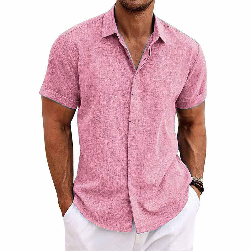 TAREN – Men’s Cotton-Linen Short Sleeve Shirt