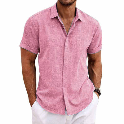 TAREN – Men’s Cotton-Linen Short Sleeve Shirt