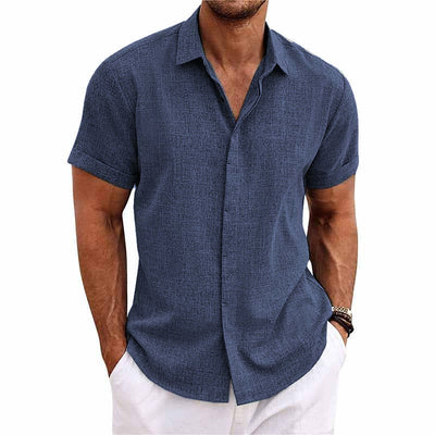 TAREN – Men’s Cotton-Linen Short Sleeve Shirt