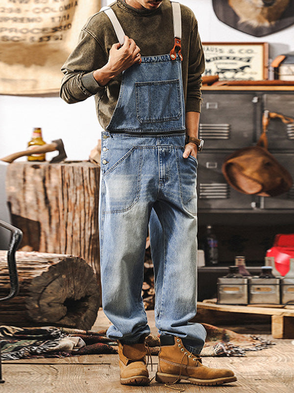 Men's Classic Workwear Denim Overalls