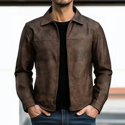 COREN – Men’s Zipper Leather Jacket