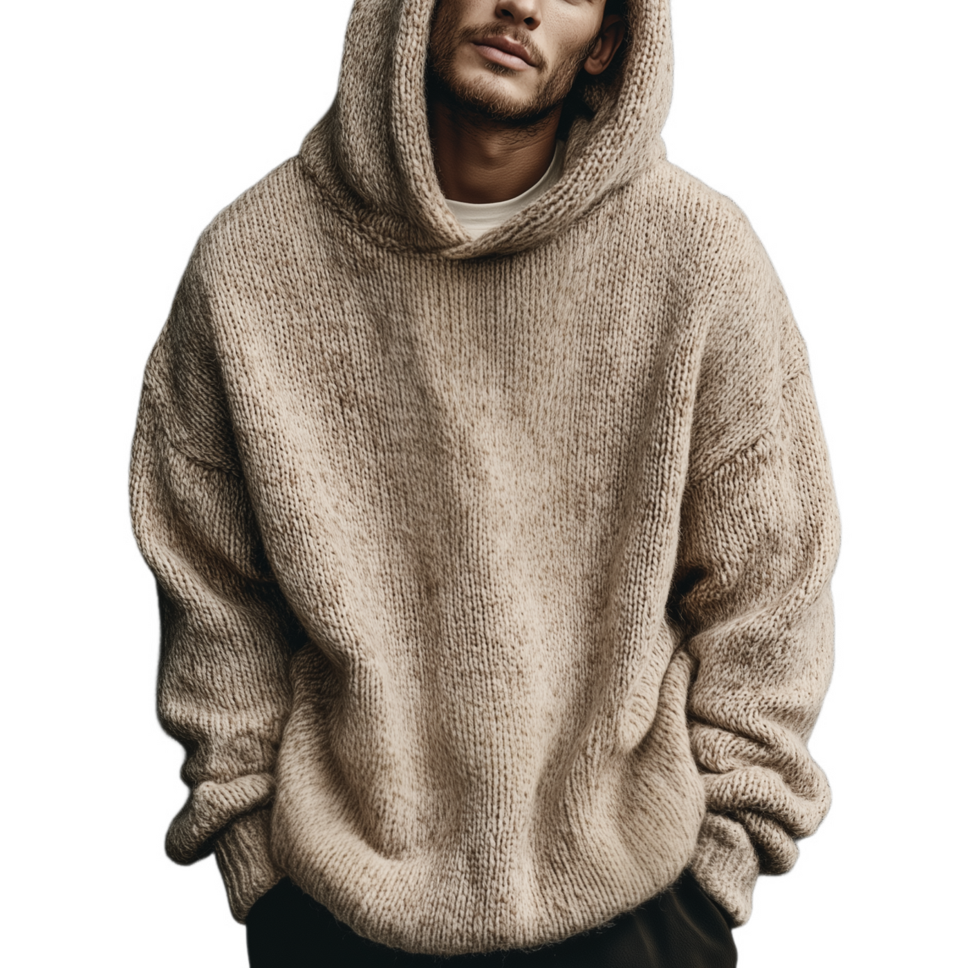 DORIC – Men’s Classic Hooded Knit Sweater