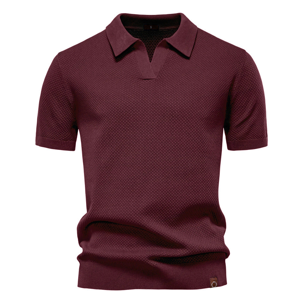 LOREN – Men’s Mesh Textured Polo Shirt