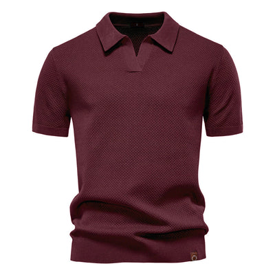 LOREN – Men’s Mesh Textured Polo Shirt