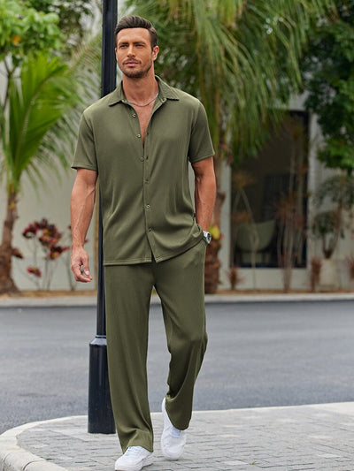 TALEN – Men’s Casual Shirt & Shorts Set