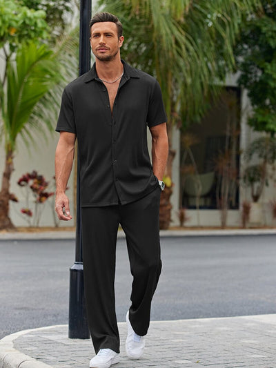 TALEN – Men’s Casual Shirt & Shorts Set