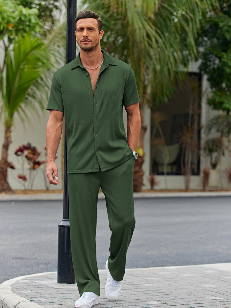 TALEN – Men’s Casual Shirt & Shorts Set