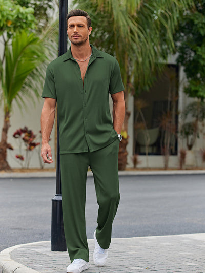 TALEN – Men’s Casual Shirt & Shorts Set