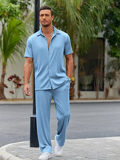 TALEN – Men’s Casual Shirt & Shorts Set