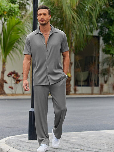 TALEN – Men’s Casual Shirt & Shorts Set