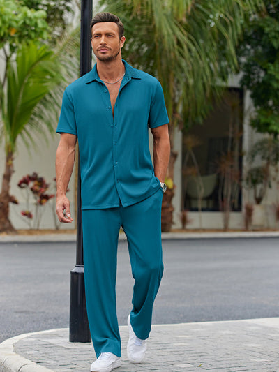 TALEN – Men’s Casual Shirt & Shorts Set
