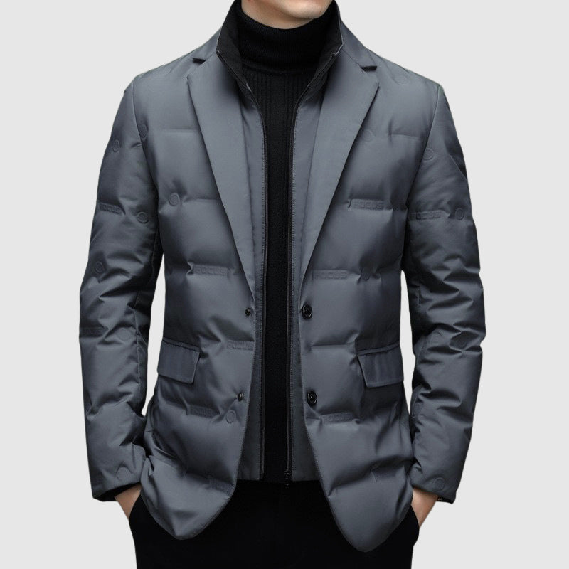 WEIR – Men’s Quilted Blazer-Style Puffer Jacket