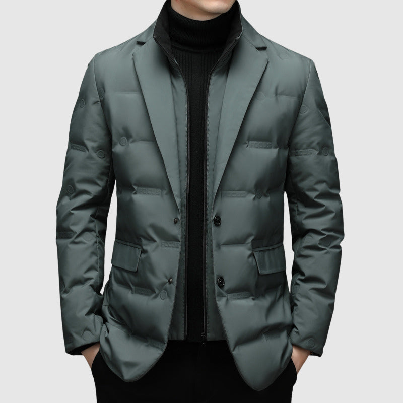 WEIR – Men’s Quilted Blazer-Style Puffer Jacket