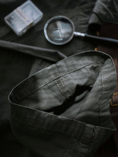 Rounded Patch Pocket Lightweight Canvas Overalls