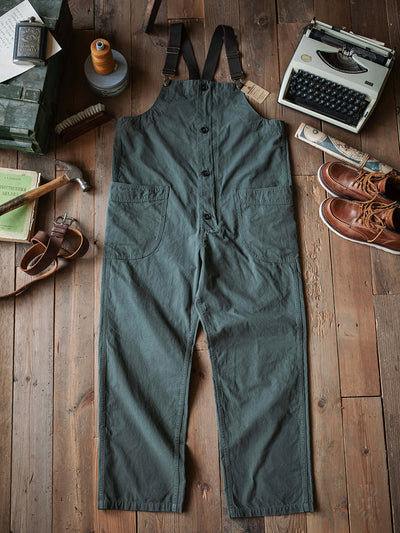 Rounded Patch Pocket Lightweight Canvas Overalls