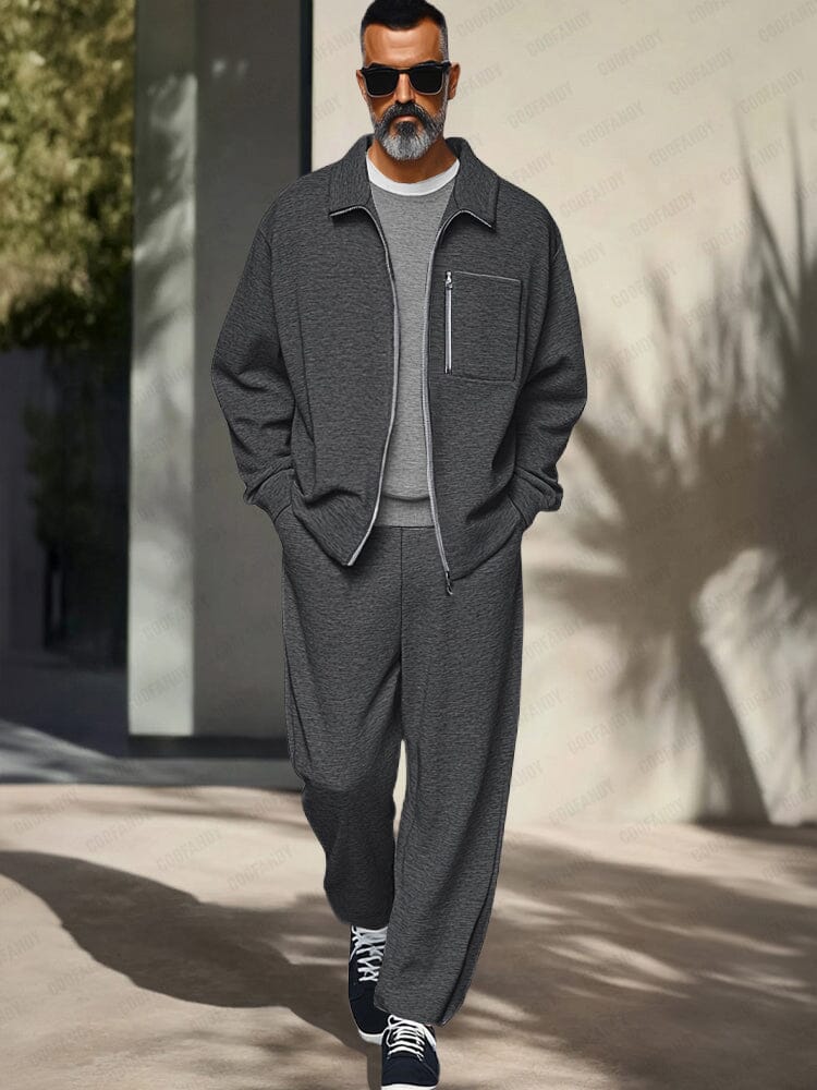 DARVIN – Men’s Elegant Leisure Jacket & Pants Set