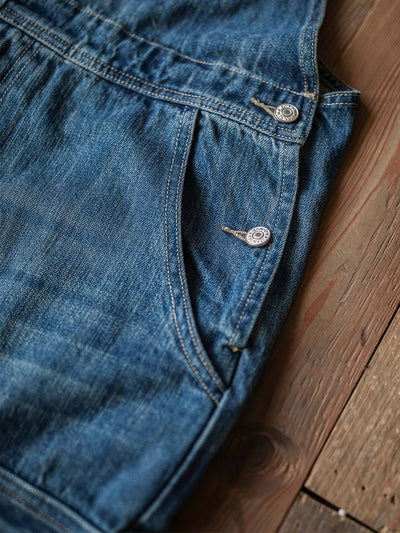 Men's Denim Bib Overalls with Dual Flap Pockets