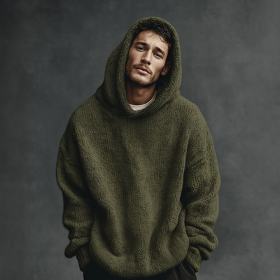 DORIC – Men’s Classic Hooded Knit Sweater