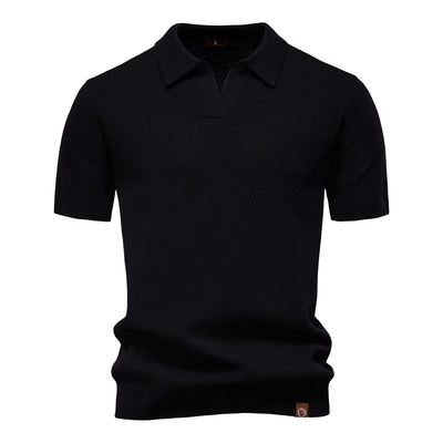 LOREN – Men’s Mesh Textured Polo Shirt
