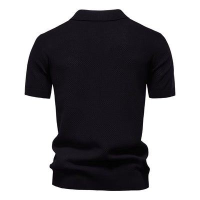 LOREN – Men’s Mesh Textured Polo Shirt
