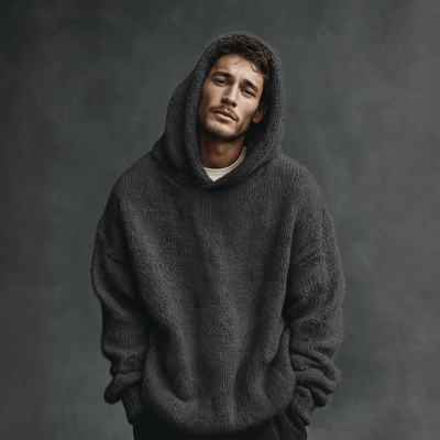 DORIC – Men’s Classic Hooded Knit Sweater