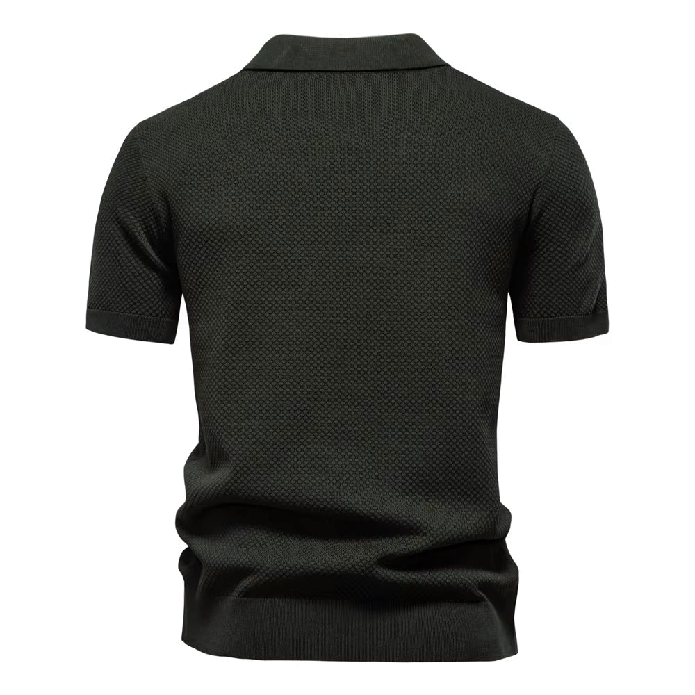 LOREN – Men’s Mesh Textured Polo Shirt