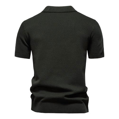 LOREN – Men’s Mesh Textured Polo Shirt