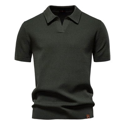LOREN – Men’s Mesh Textured Polo Shirt