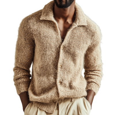 BRANN – Men’s Retro Knit Lapel Cardigan