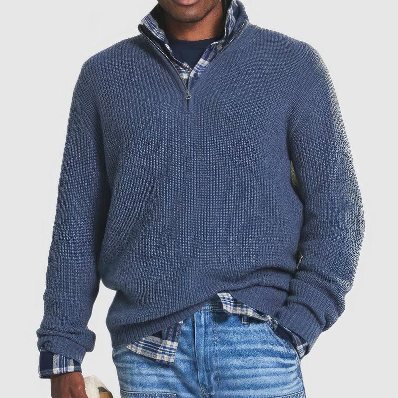 Finn | Elegant sweater with zip collar