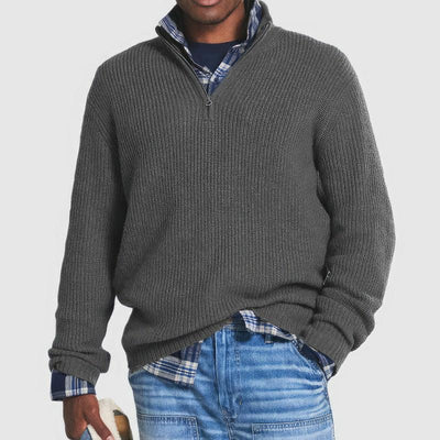 Finn | Elegant sweater with zip collar